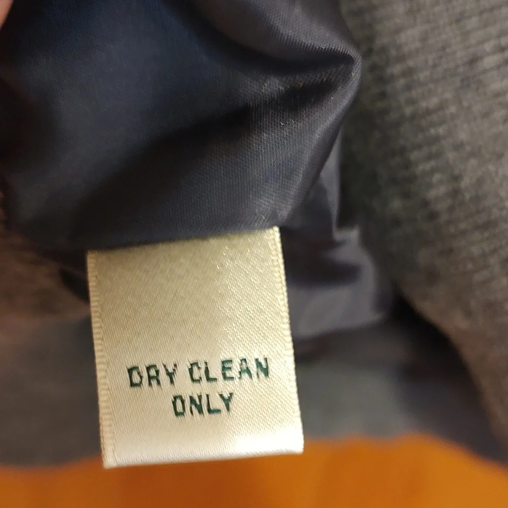 Fairway & Greene Mens 100% Wool Quarter Zip Windsweater Charcoal Heather Size M
